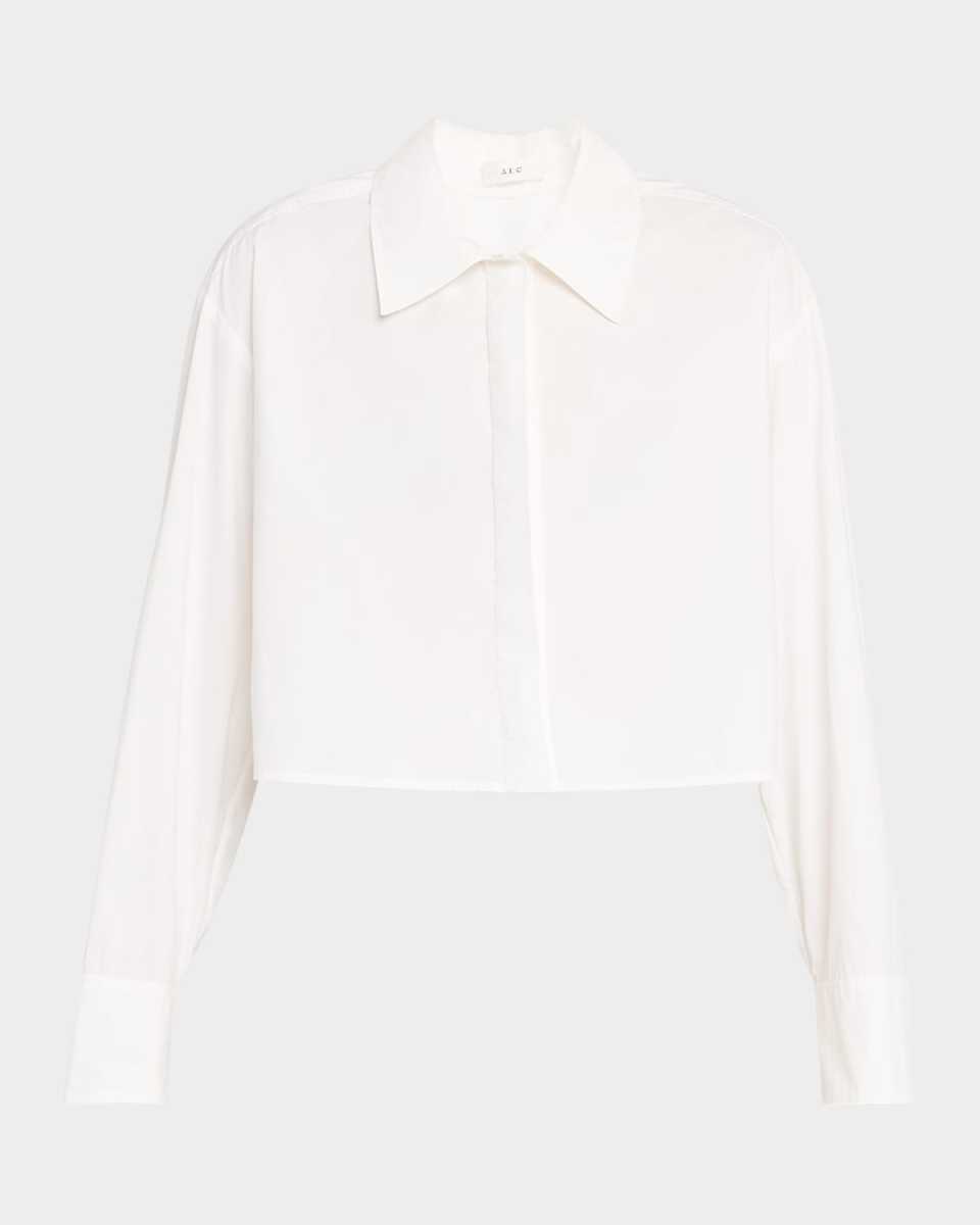 Maude Cropped Button-Front Top